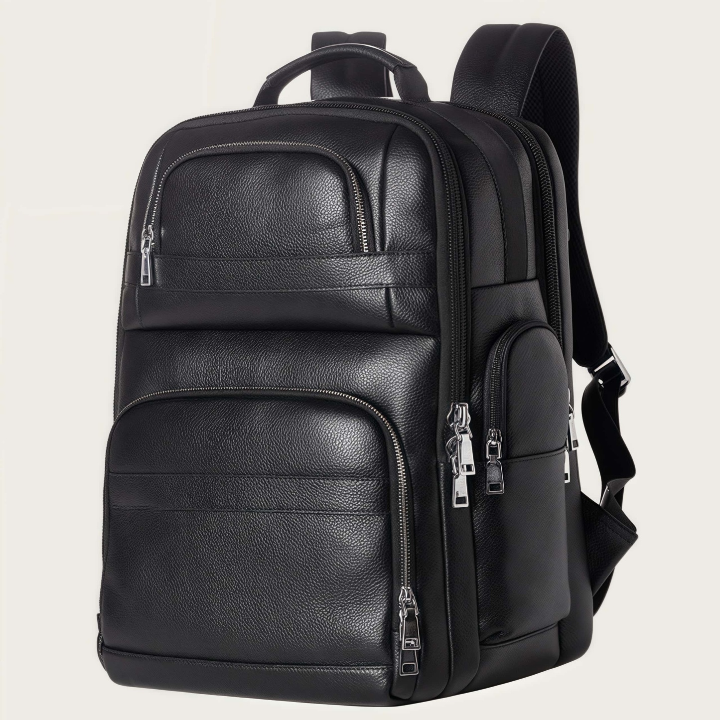 大容量牛革ダブルショルダーリュック｜大容量設計・通勤・旅行対応