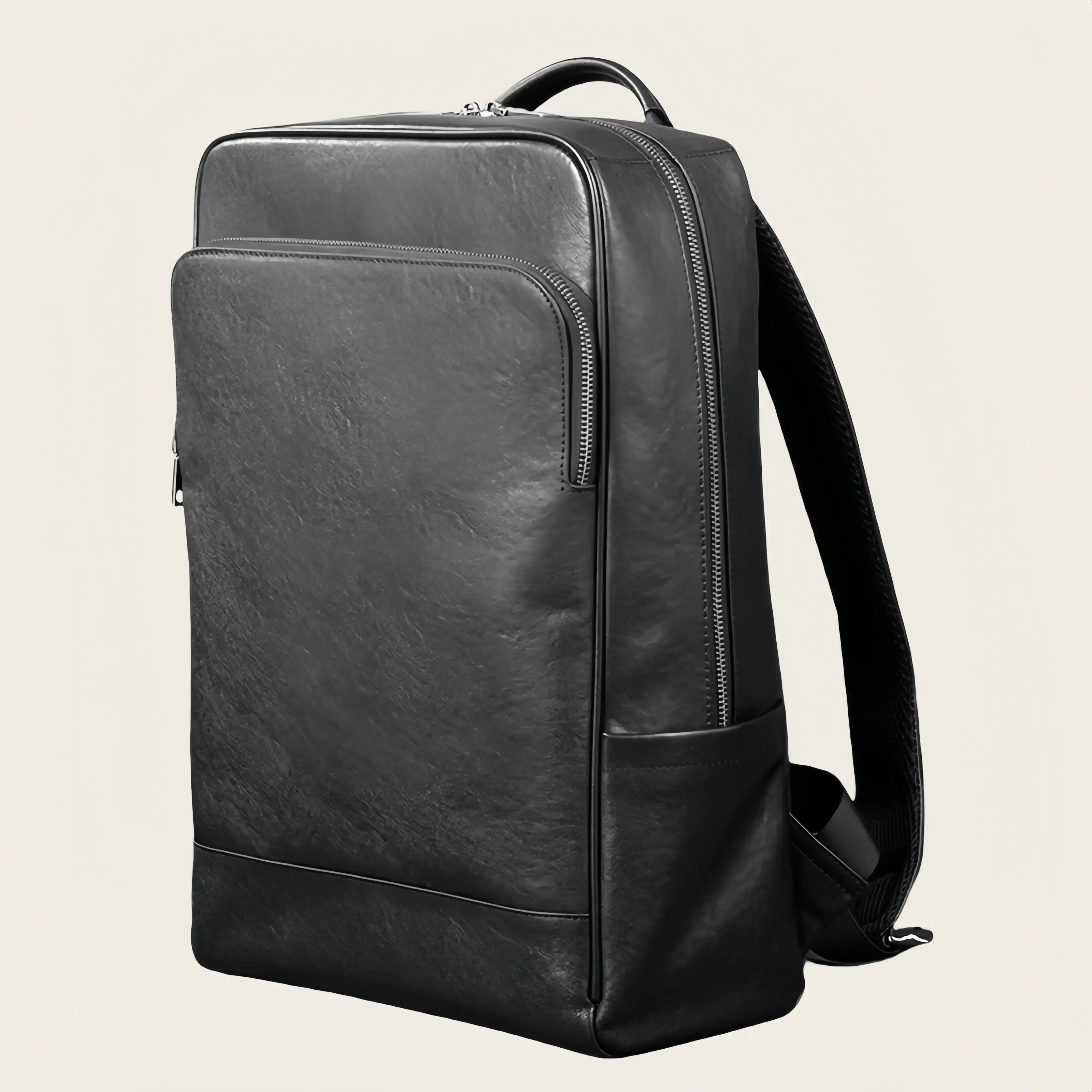 【植物鞣し牛革】オフィス用通勤バックパック 撥水仕様 ノート PC 対応