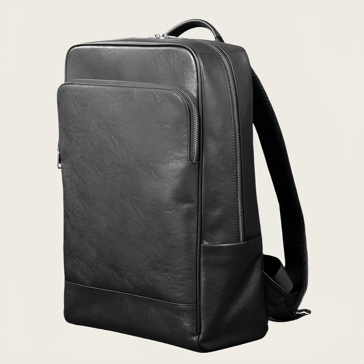 【植物鞣し牛革】オフィス用通勤バックパック 撥水仕様 ノート PC 対応