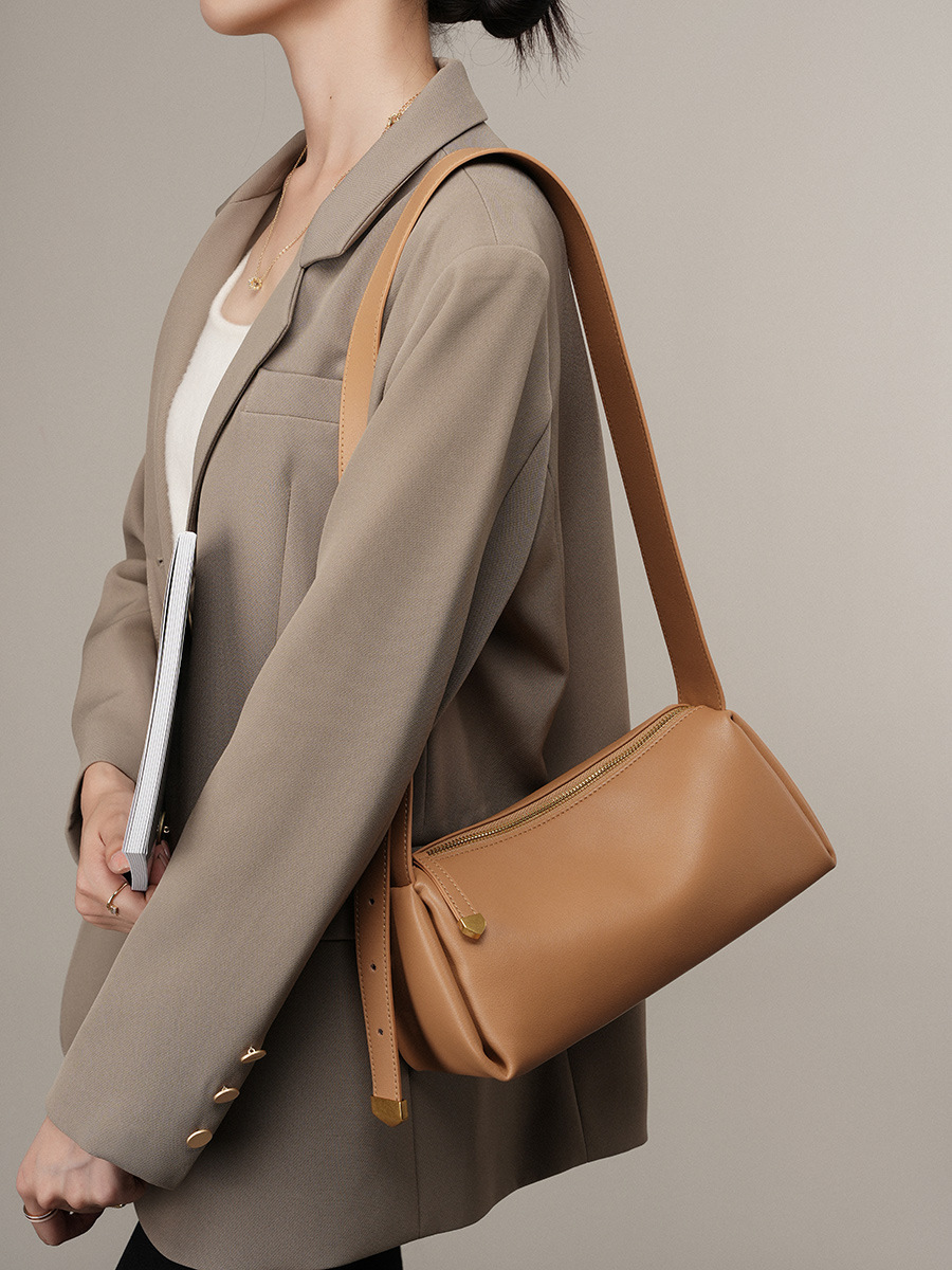 黒|カラメル|緑|3色•天然牛革ショルダーバッグ• 牛革肩がけかばんバッグ