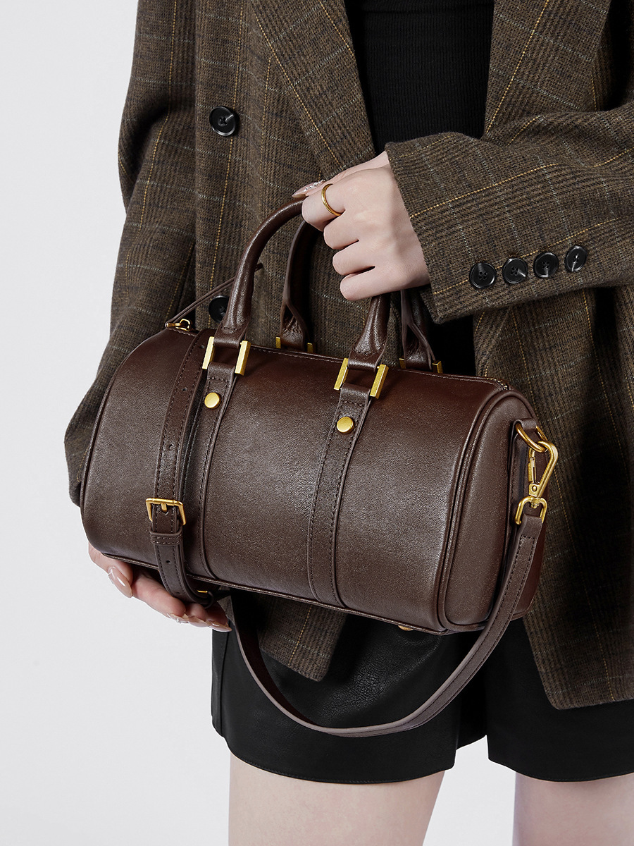 レトロな新作！•3色•3WAY•天然牛革ハンドバッグ•牛革ショルダーバッグ