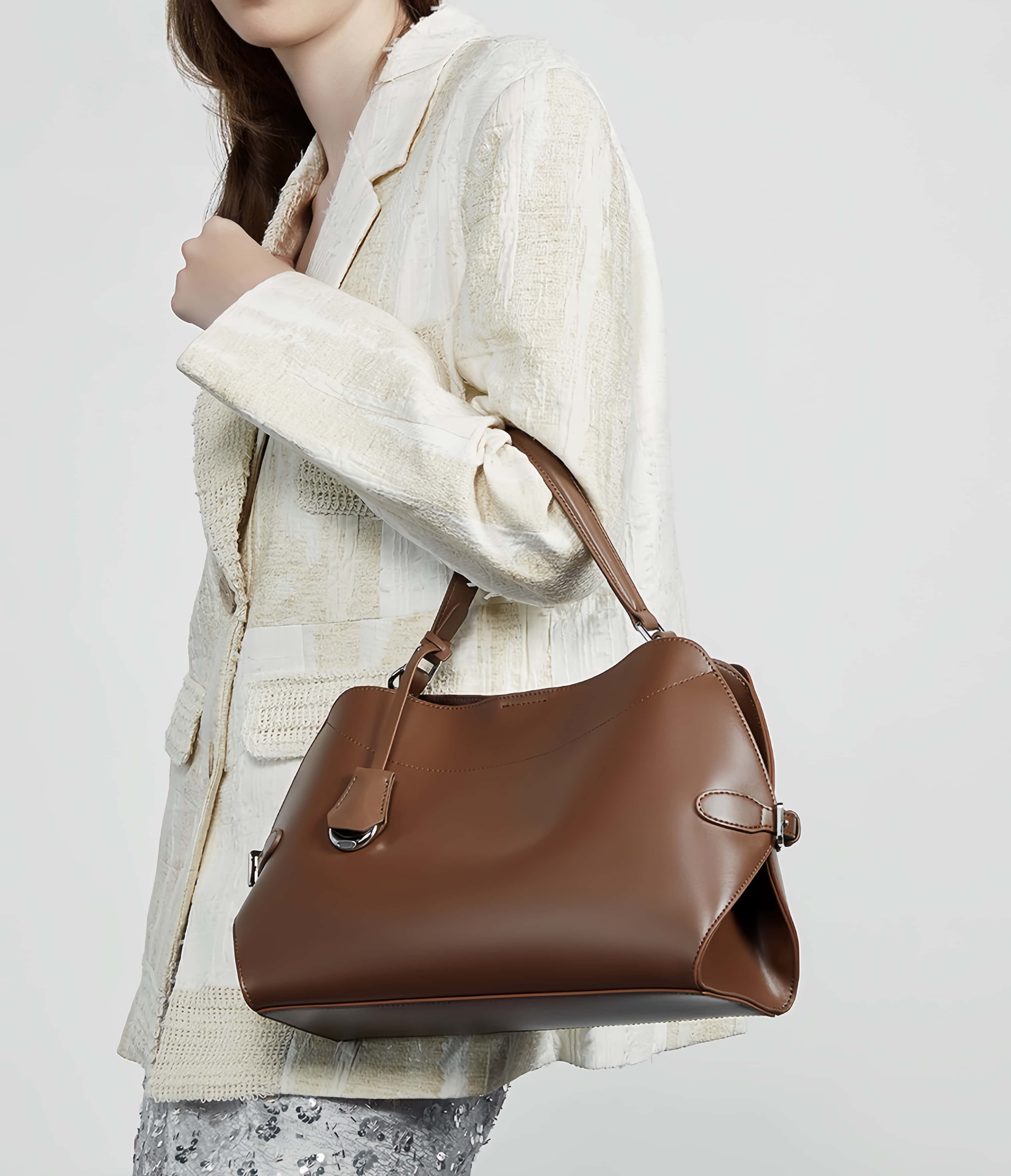 NEW ! |3WAY|牛革ハンドバッグ|牛革ショルダーバッグ| マザーバッグ