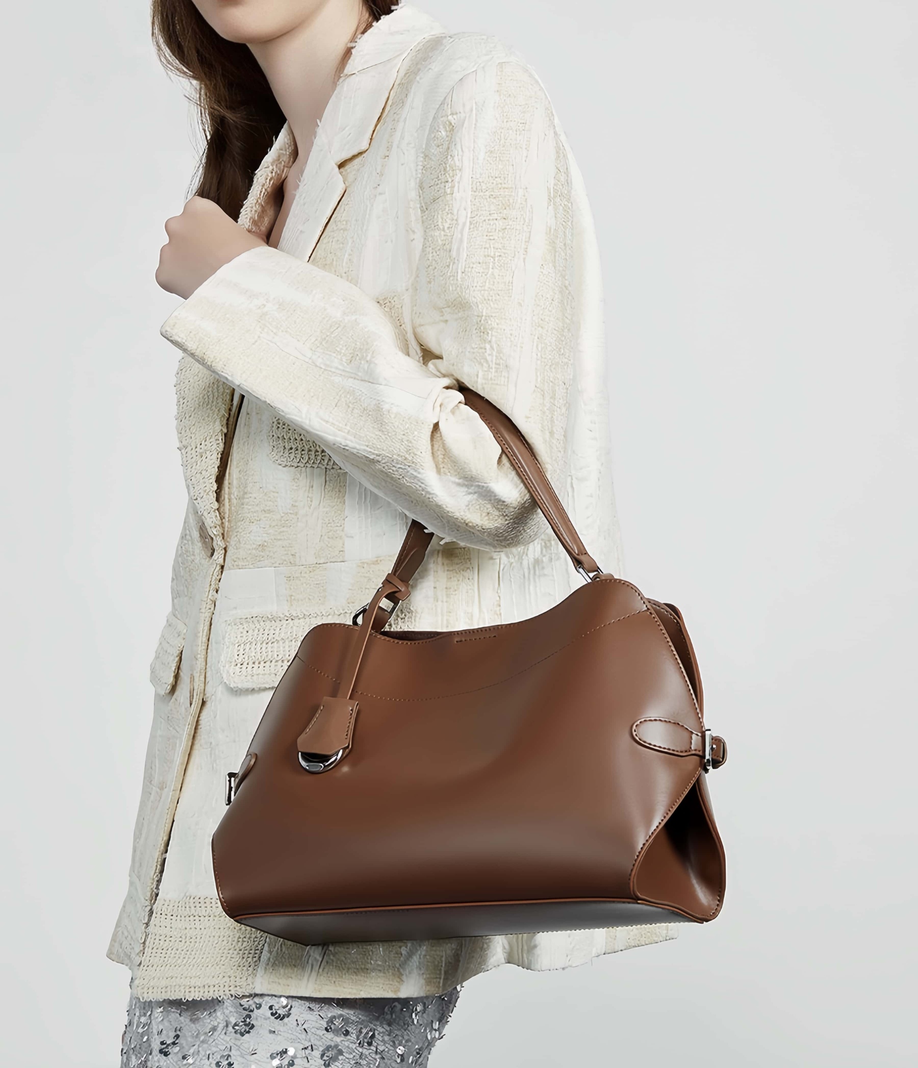 NEW ! |3WAY|牛革ハンドバッグ|牛革ショルダーバッグ| マザーバッグ