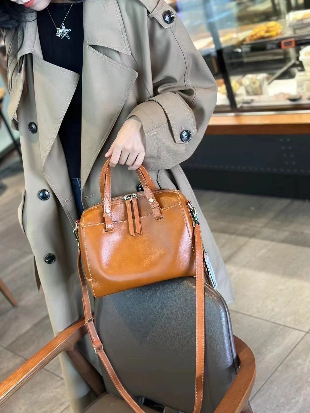 レザーバッグ|3WAY|牛革ハンドバッグ※牛革ショルダーバッグ