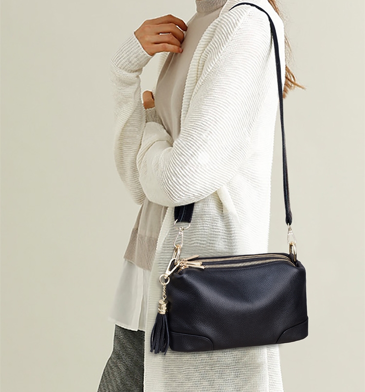 4色|斜め掛けバッグ|牛革斜ショルダーバッグ|肩掛けバッグ