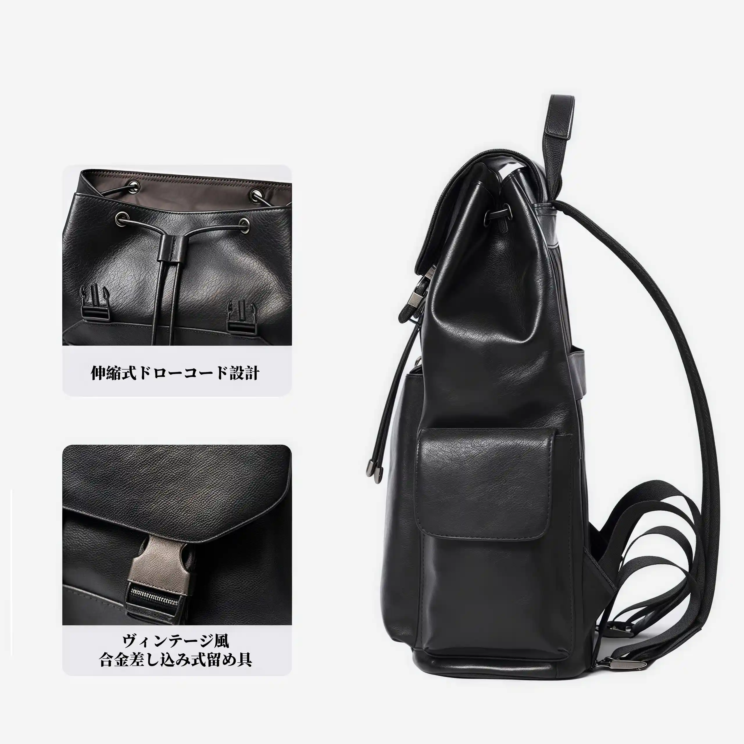 【ヴィンテージ風】植物鞣し牛革バックパック｜22L 大容量｜ビジネスレジャー兼用｜通勤・旅行に最適