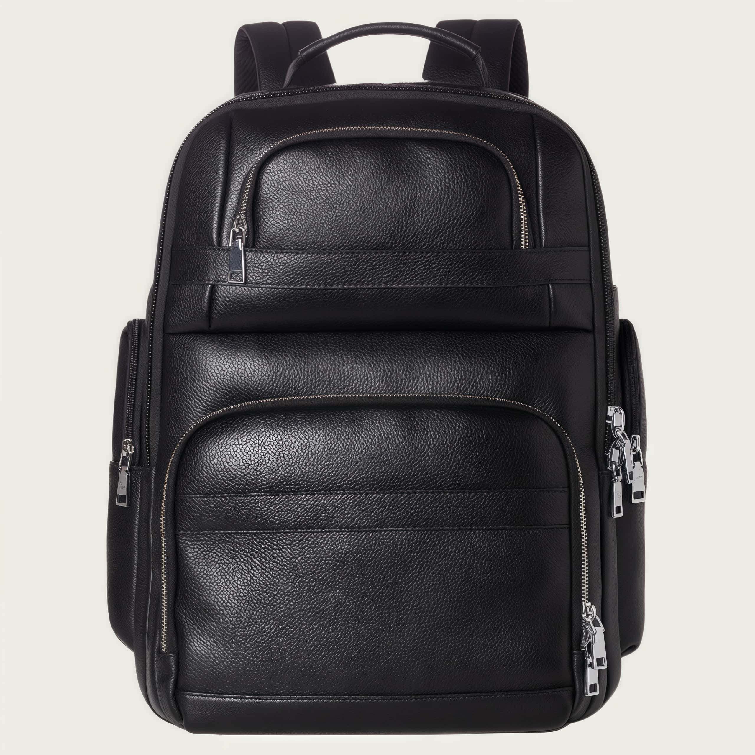 大容量牛革ダブルショルダーリュック｜大容量設計・通勤・旅行対応