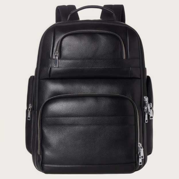 大容量牛革ダブルショルダーリュック｜大容量設計・通勤・旅行対応