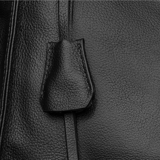 NEW ! •黒|濃い暗マゼンタ|グレー|3色•厚手な軟めな牛革ハンドバッグ•牛革トートバッグ•大容量•通勤や旅行に最適