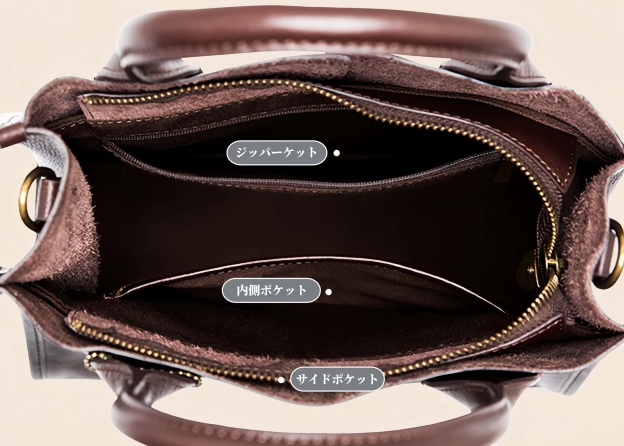 茶|黒|2色|植物タンニン鞣しの天然牛革ショルダーバッグ|牛革肩がけかばんバッグ