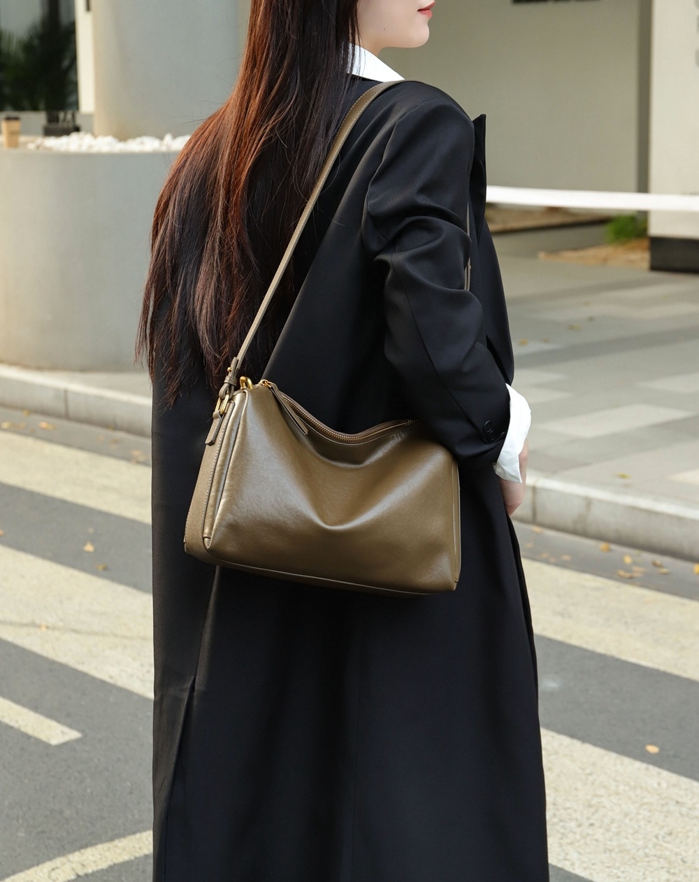 気品！▪3WAY▪高品質な植物鞣し天然牛革ハンドバッグ▪牛革ショルダーバッグ