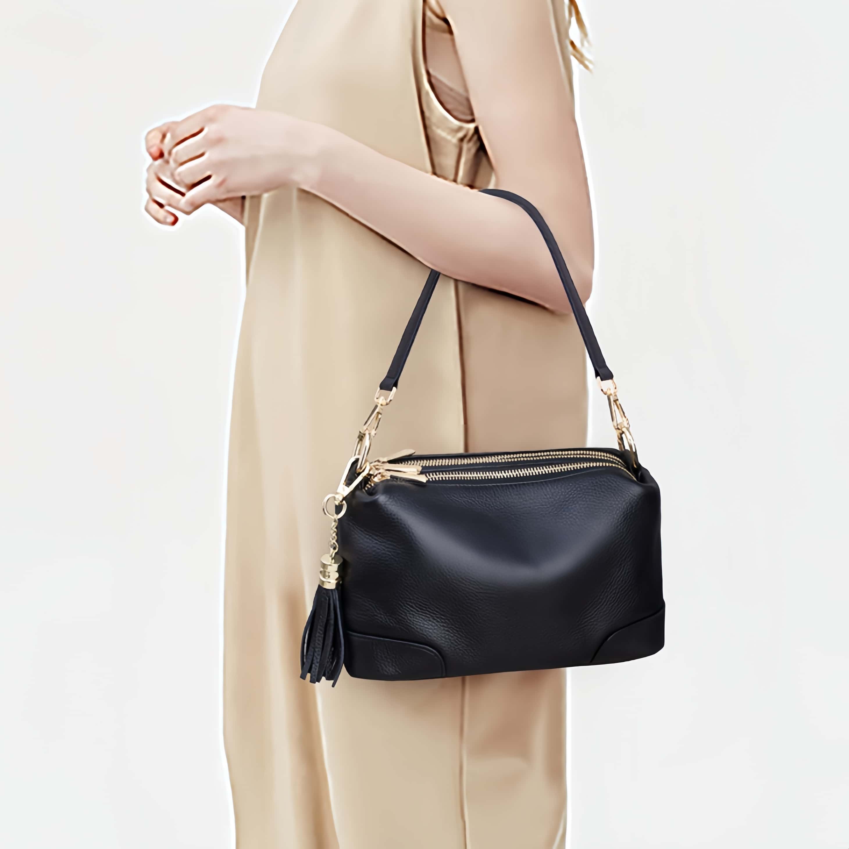 4色|斜め掛けバッグ|牛革斜ショルダーバッグ|肩掛けバッグ