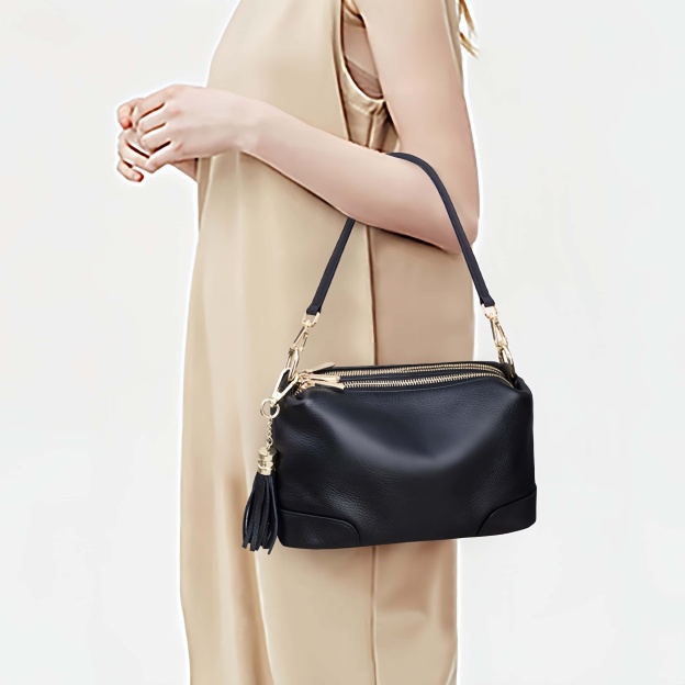 4色|斜め掛けバッグ|牛革斜ショルダーバッグ|肩掛けバッグ