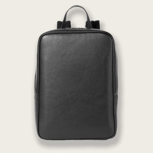 天然牛革製 ビジネス通勤向け ダブルストラップリュック