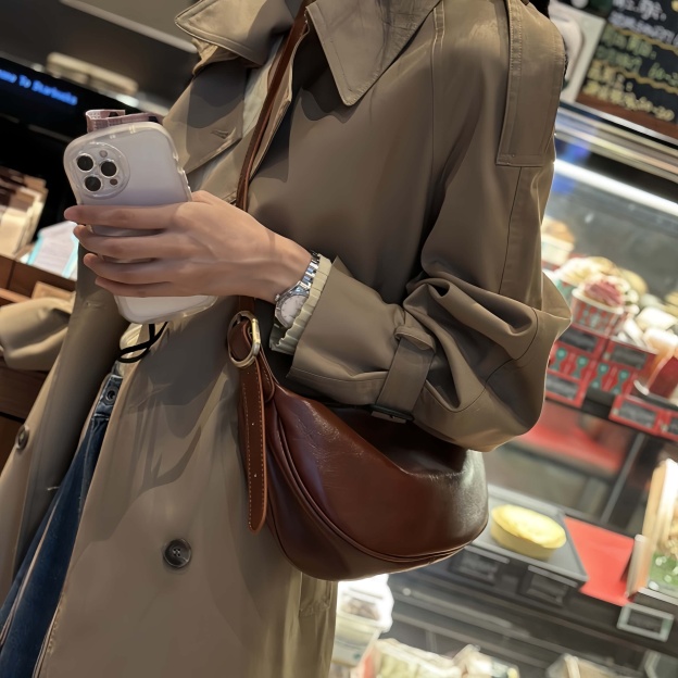 5色レザーバッグ|植物鞣し牛革ショルダーバッグ|サコッシュ|クロスボディバッグ