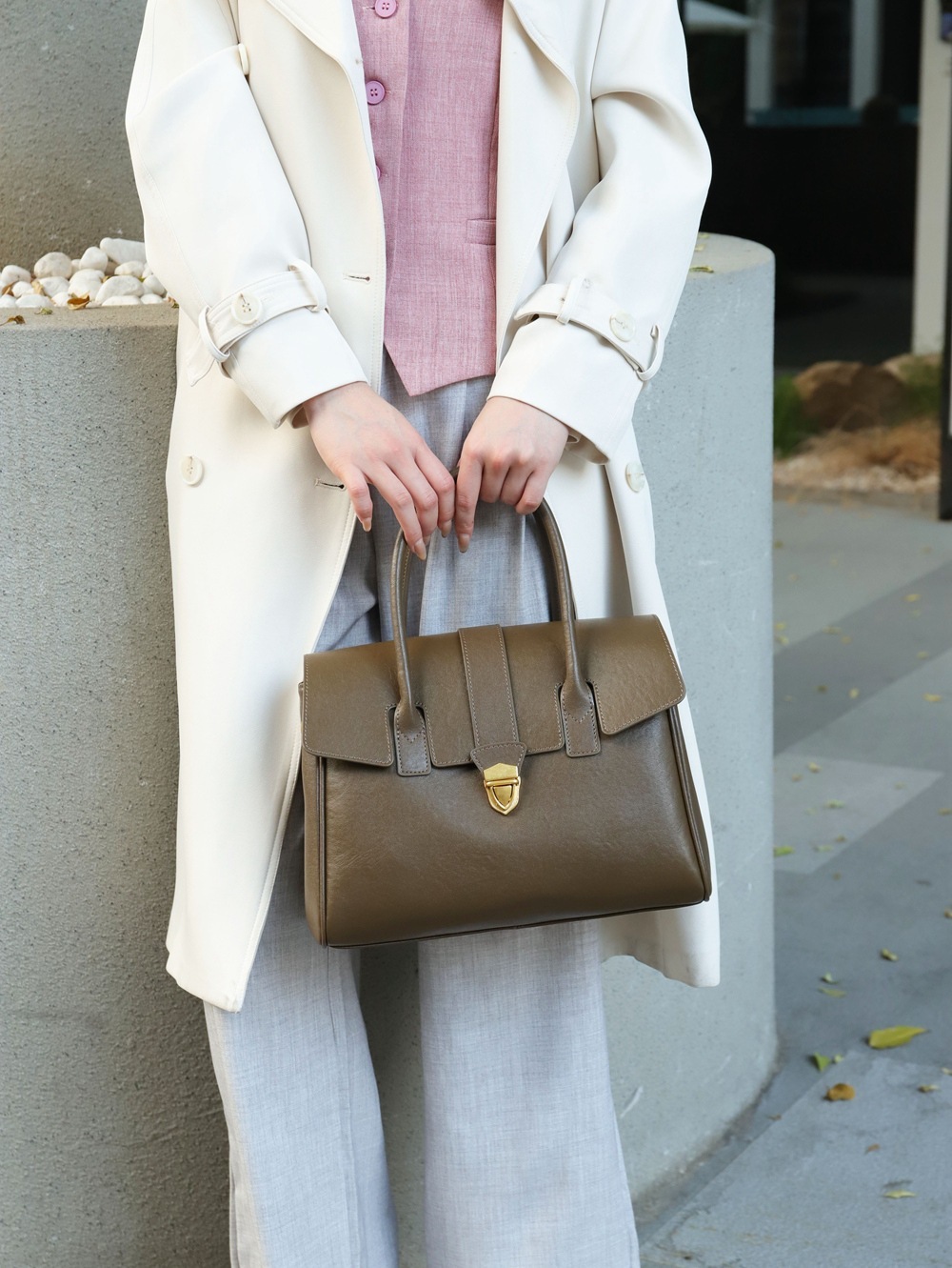 新作！•高級感•3WAY•6色•太めの植物鞣な天然軟牛革ハンドバッグ•牛革斜ショルダーバッグ