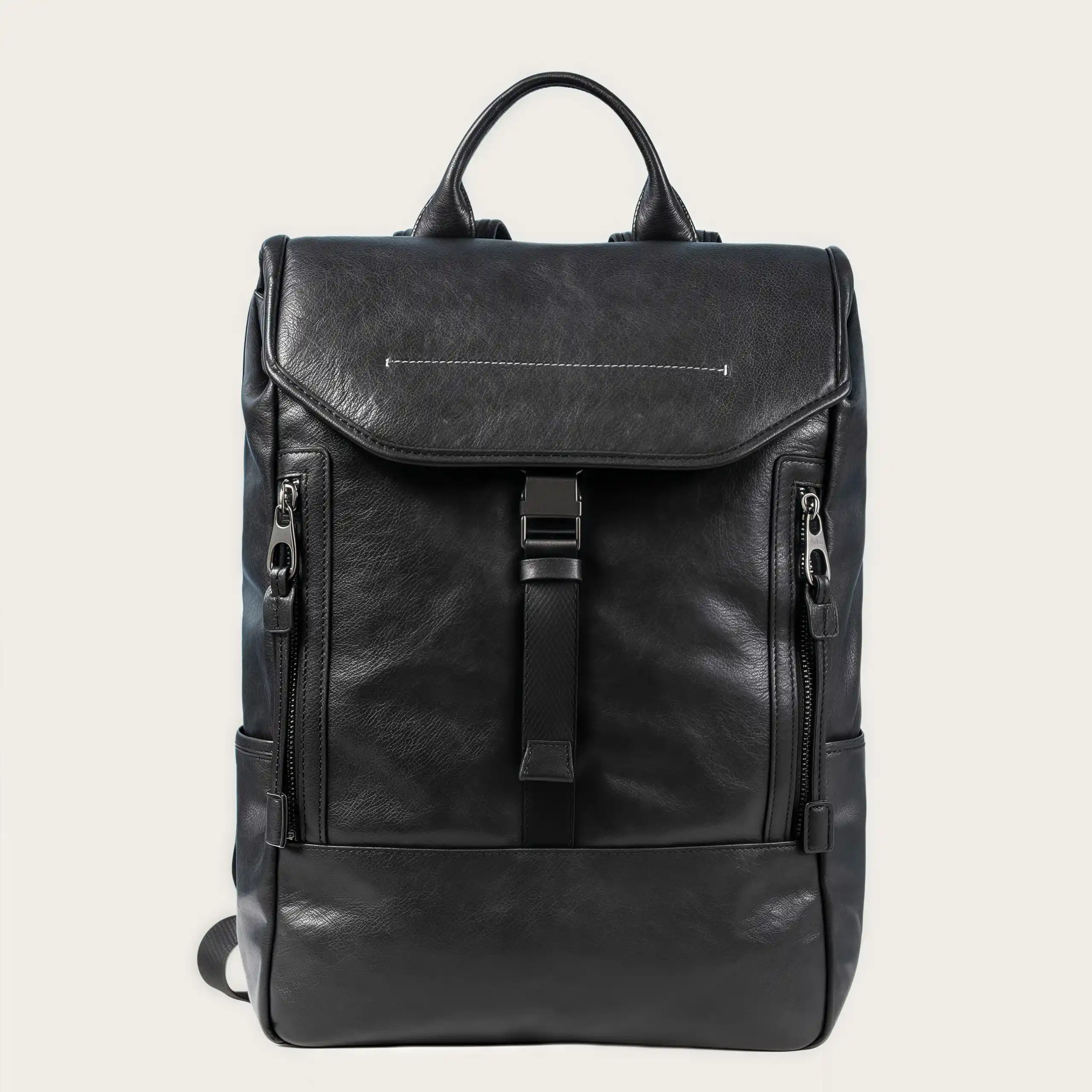 【植鞣牛革】バックパック |15.6 インチ PC 収納可｜大容量設計・通勤・旅行対応|