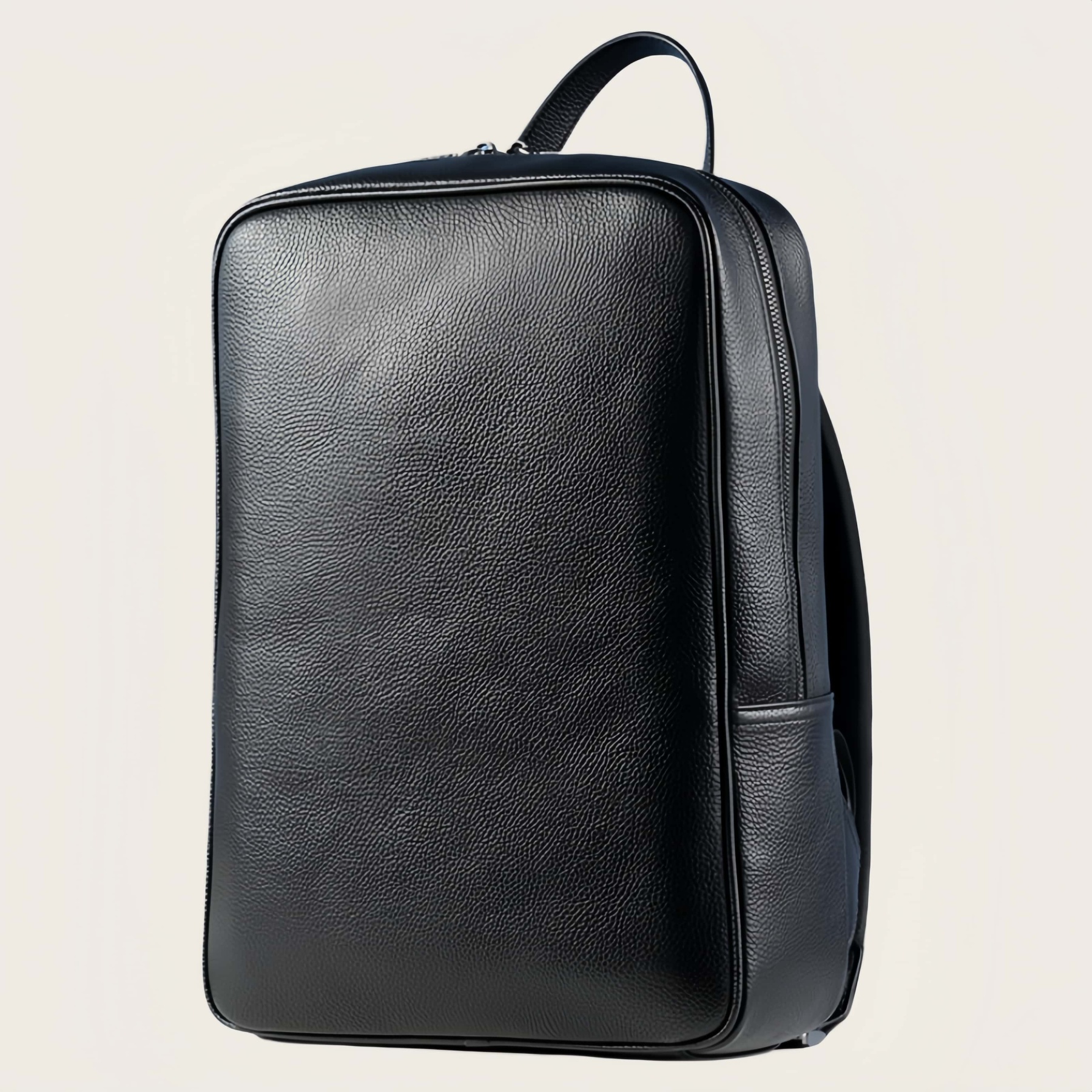 天然牛革製 ビジネス通勤向け ダブルストラップリュック