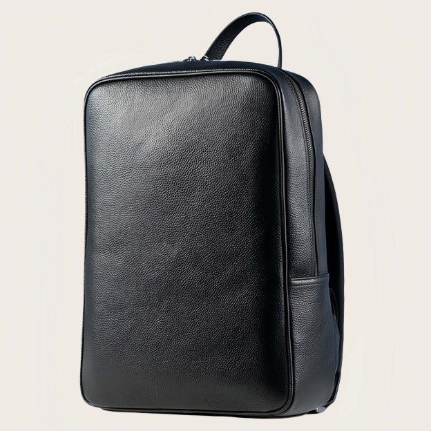 天然牛革製 ビジネス通勤向け ダブルストラップリュック