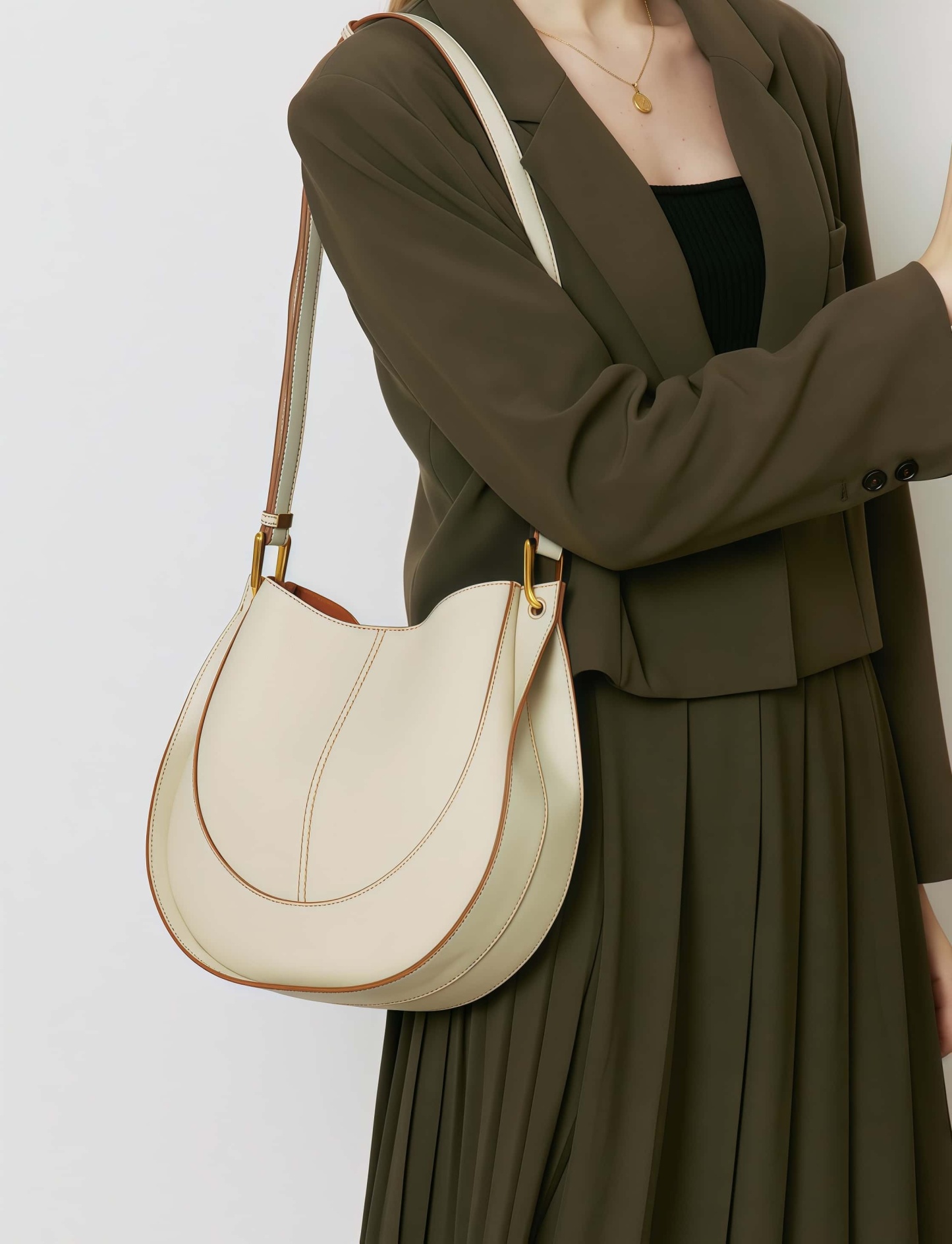 4色|上質な牛革ショルダーバッグ|トートバッグ|内ポケット+外ポケット