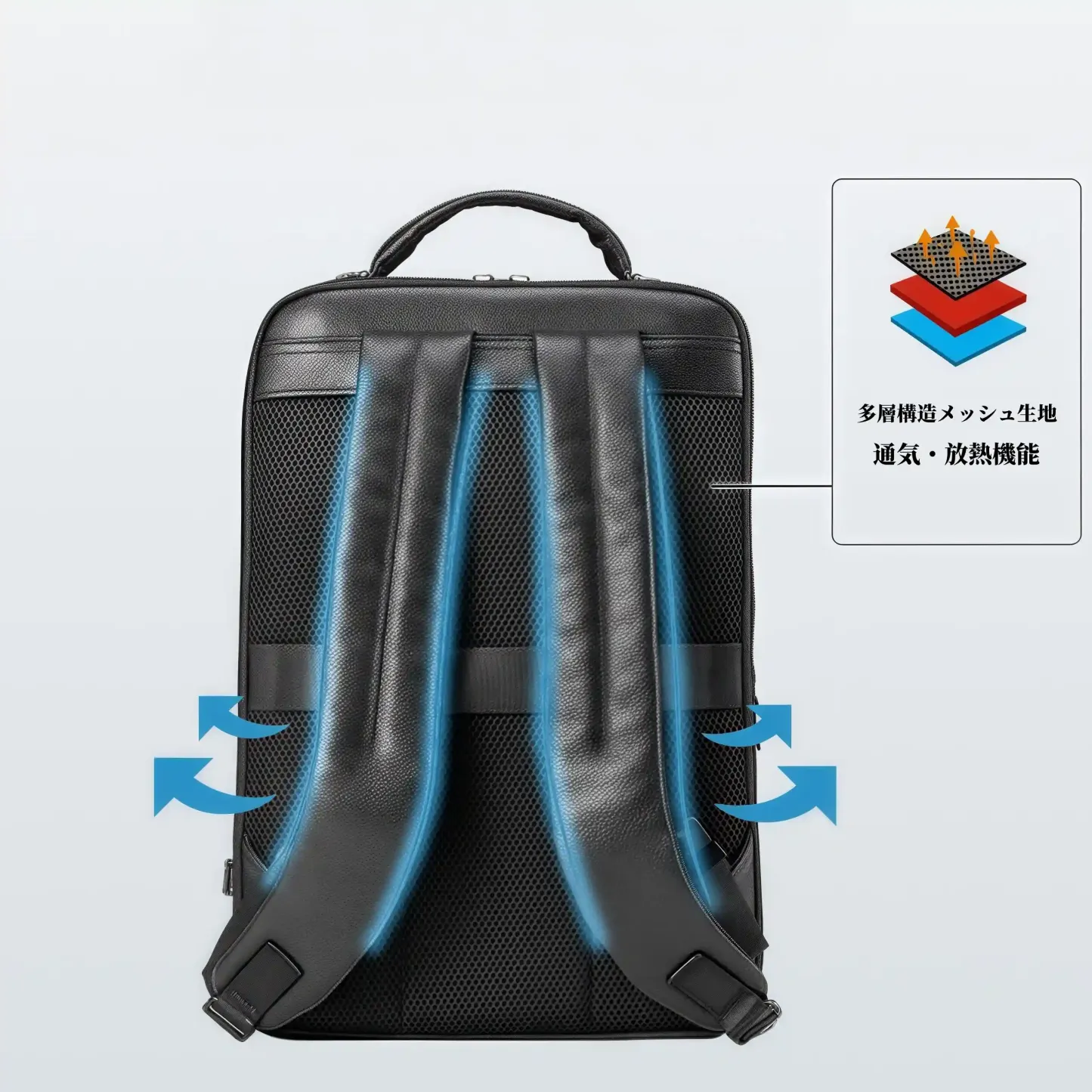 【シンプルヴィンテージ風】牛革バックパック｜通勤・ビジネス旅行に適した大容量仕様｜15.6インチ PC 収納可