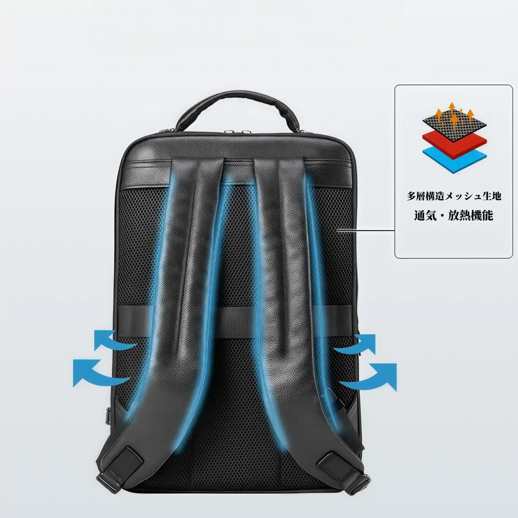 【シンプルヴィンテージ風】牛革バックパック｜通勤・ビジネス旅行に適した大容量仕様｜15.6インチ PC 収納可