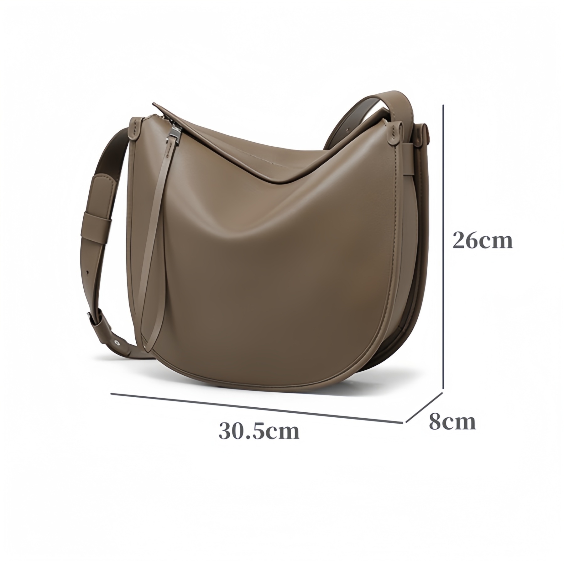 モダンなファッション感 ！|コーヒー|天然牛革ショルダーバッグ|牛革肩掛けバッグ