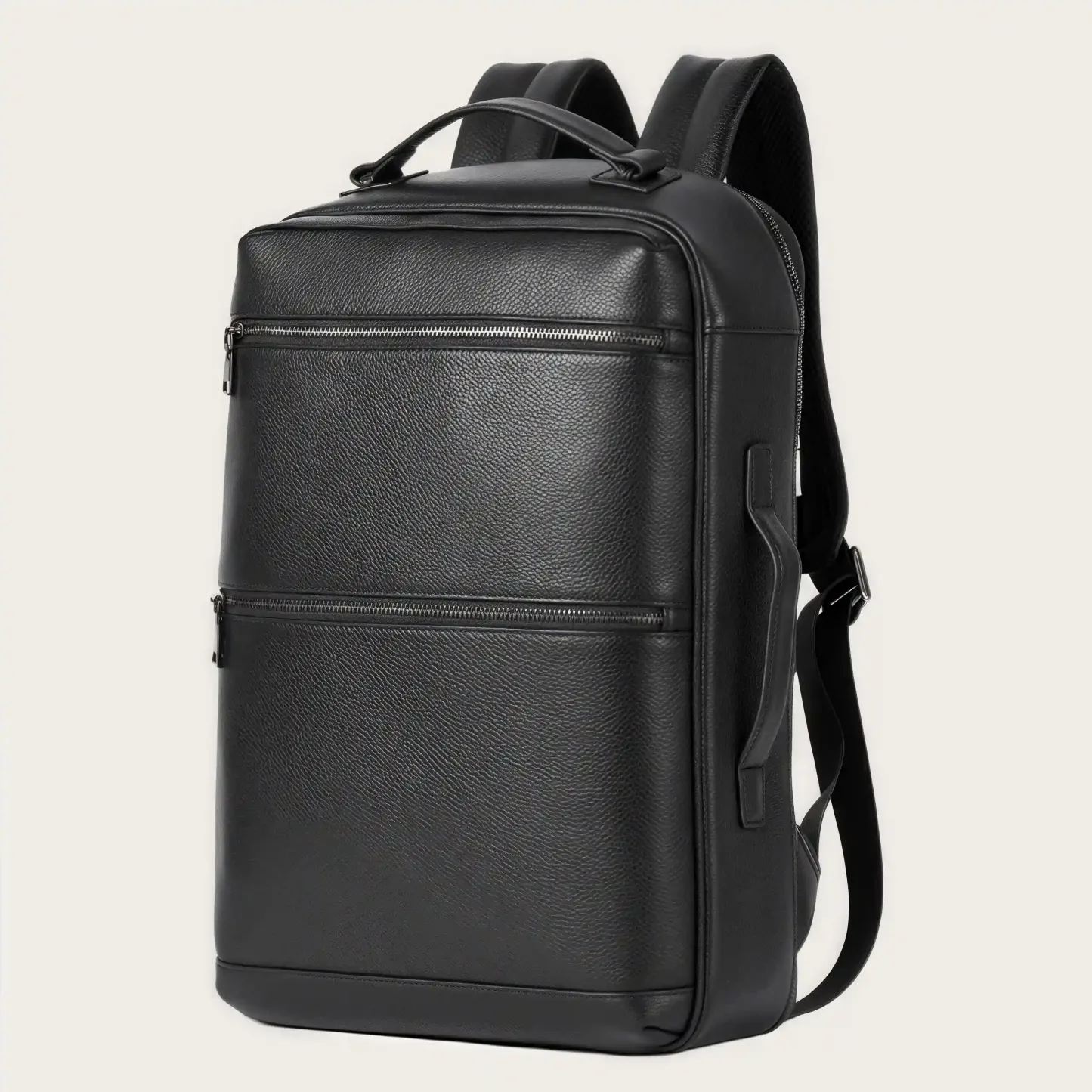 「横持ち・縦持ち・肩掛け」3WAY|牛革のビジネスリュック|大容量|ビジネス通勤に最適