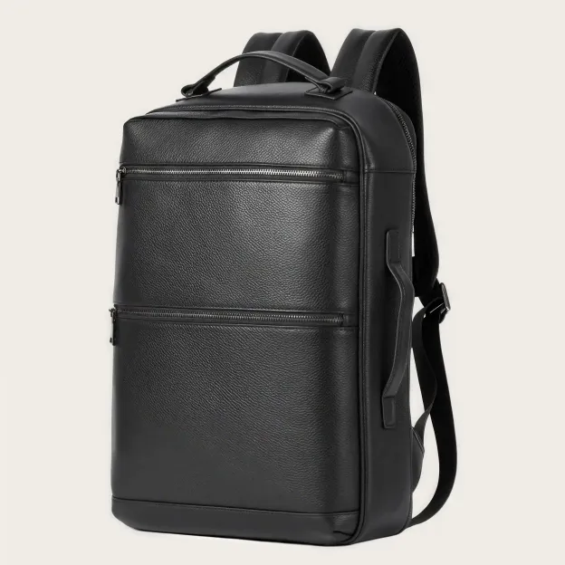 「横持ち・縦持ち・肩掛け」3WAY|牛革のビジネスリュック|大容量|ビジネス通勤に最適