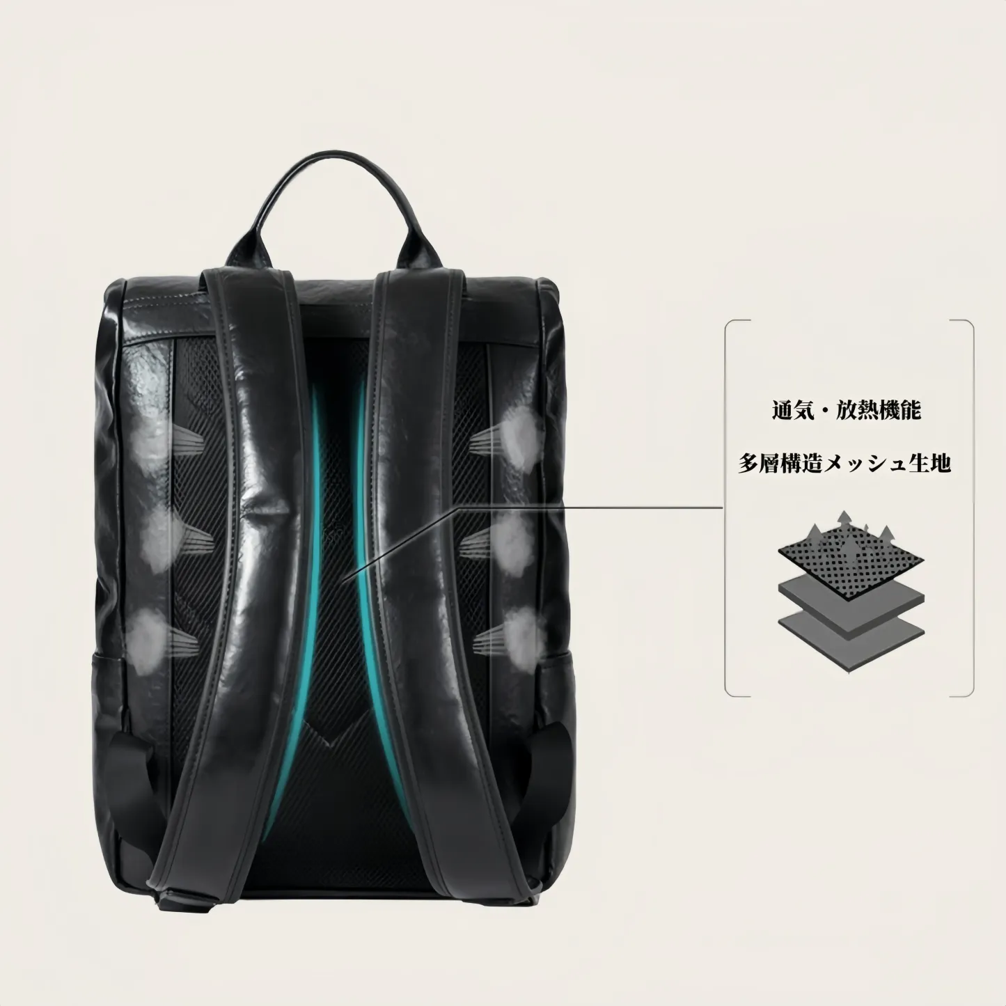 【植鞣牛革】バックパック |15.6 インチ PC 収納可｜大容量設計・通勤・旅行対応|