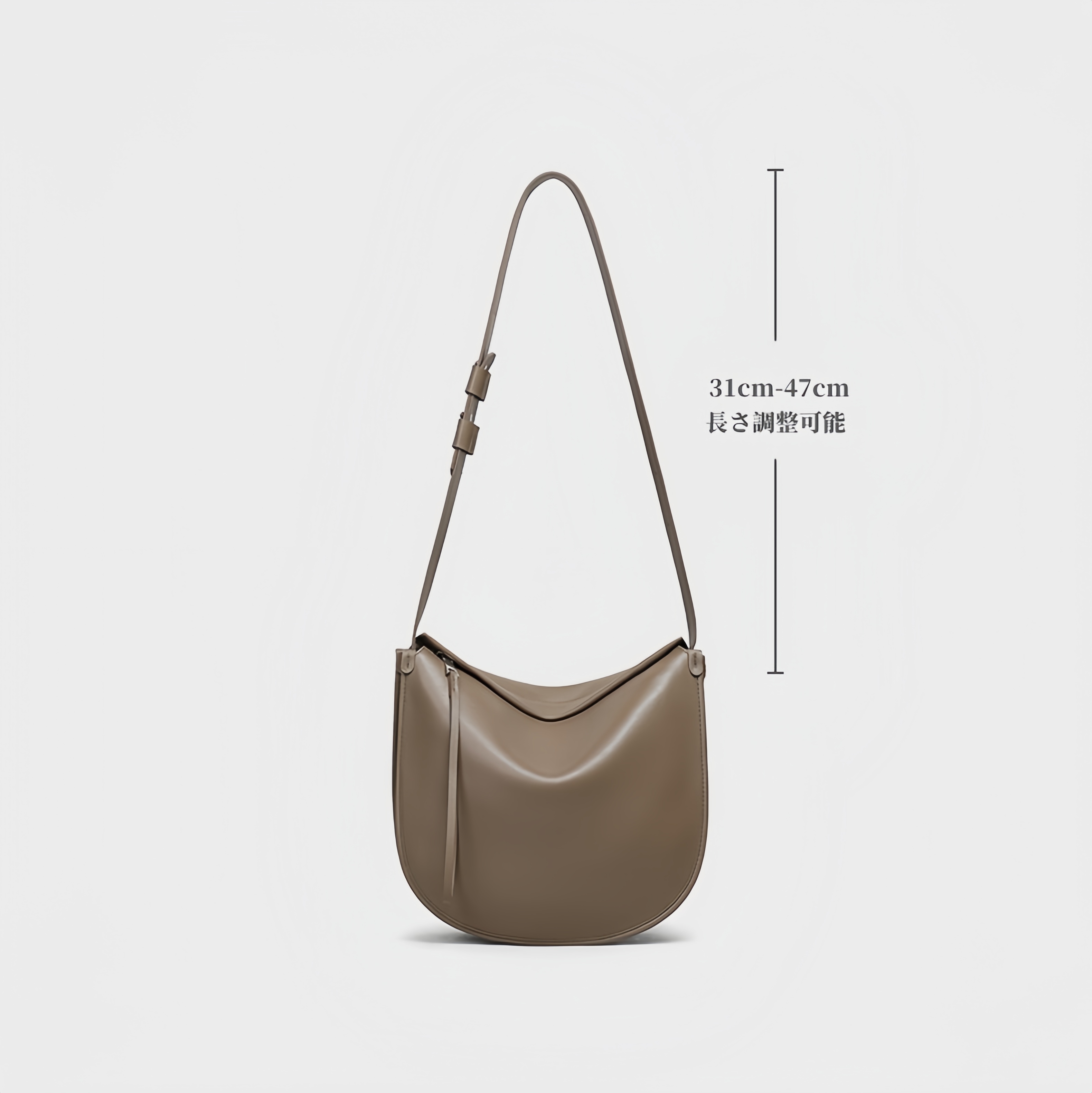 モダンなファッション感 ！|コーヒー|天然牛革ショルダーバッグ|牛革肩掛けバッグ