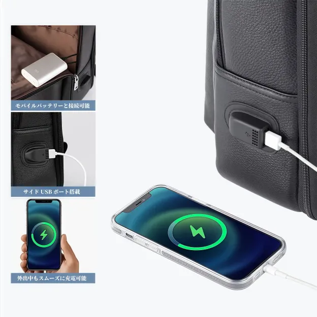 【シンプルヴィンテージ風】牛革バックパック｜通勤・ビジネス旅行に適した大容量仕様｜15.6インチ PC 収納可