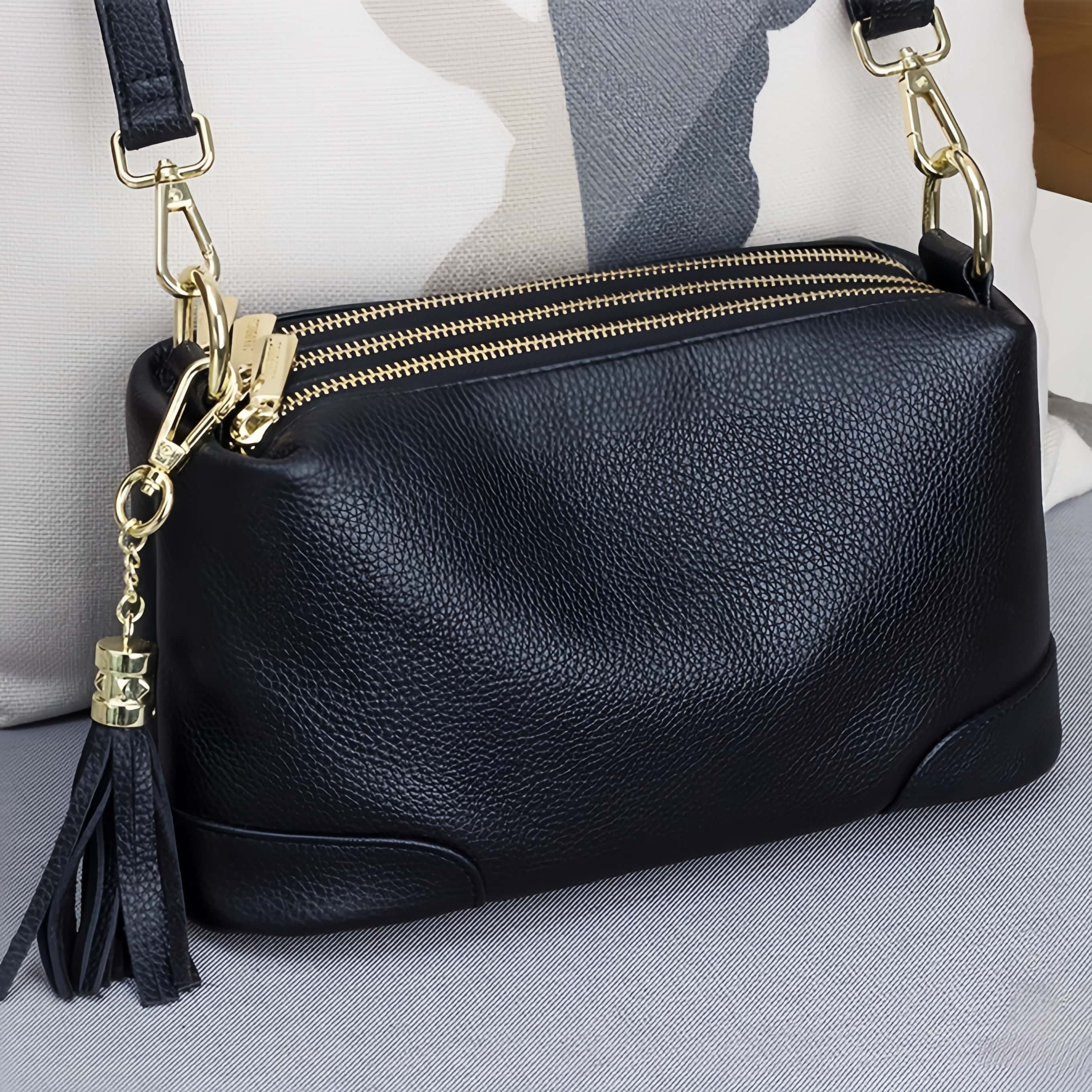 4色|斜め掛けバッグ|牛革斜ショルダーバッグ|肩掛けバッグ