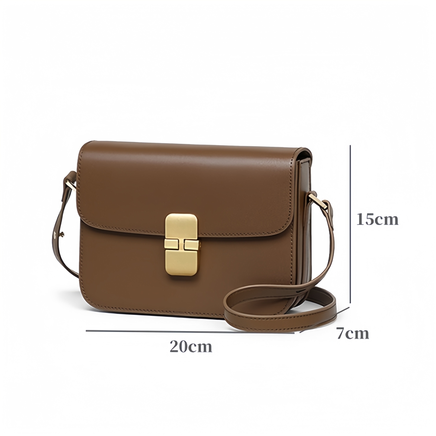 NEW ! •茶色•天然牛革ショルダーバッグ• 牛革肩掛けバッグ