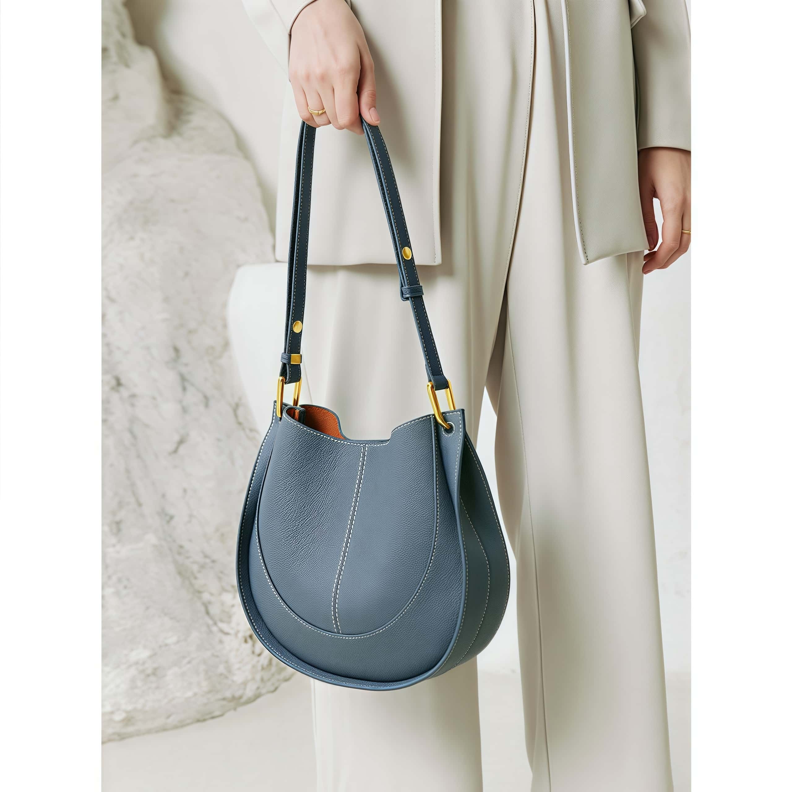 4色|上質な牛革ショルダーバッグ|トートバッグ|内ポケット+外ポケット