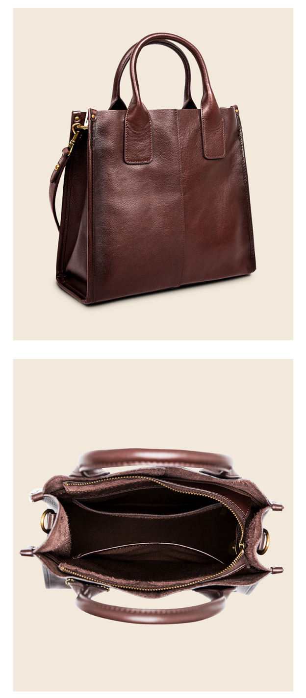 茶|黒|2色|植物タンニン鞣しの天然牛革ショルダーバッグ|牛革肩がけかばんバッグ