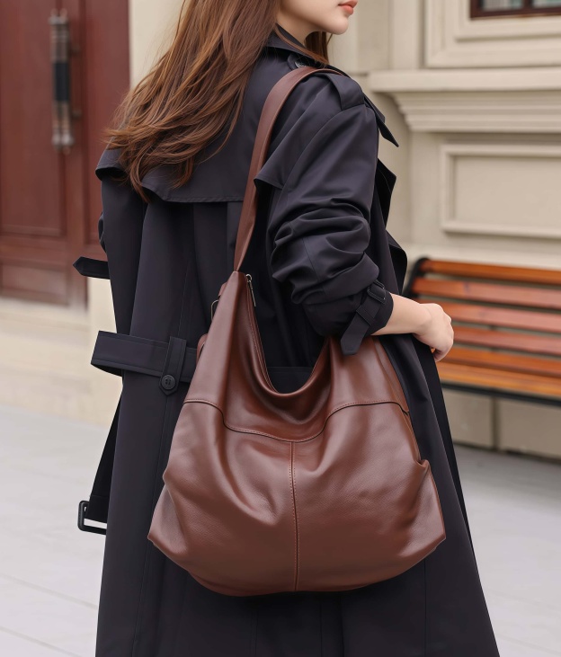 天然牛革トートバッグ |大容量|片肩バッグ|ショルダーバッグ|レザーバッグ