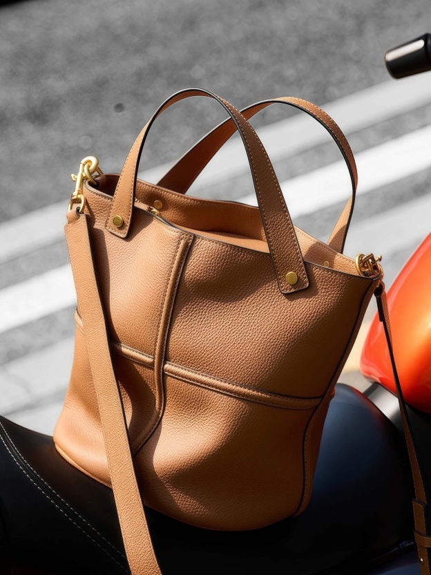 エレガントで高級感！•カラメル|黒|2色•3WAY•上質な厚手な天然軟めな牛革ハンドバッグ•牛革ショルダーバッグ