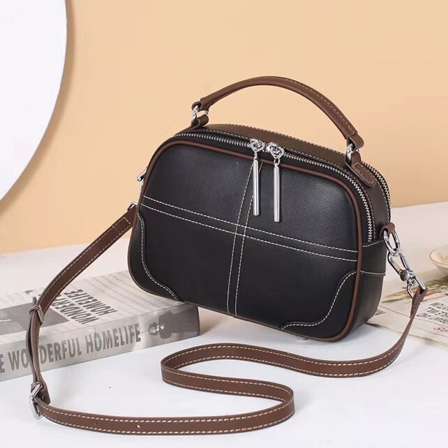 レトロな牛革バッグ|片肩バッグ|斜め掛けバッグ|ハンドバッグ|ショルダーバッグ