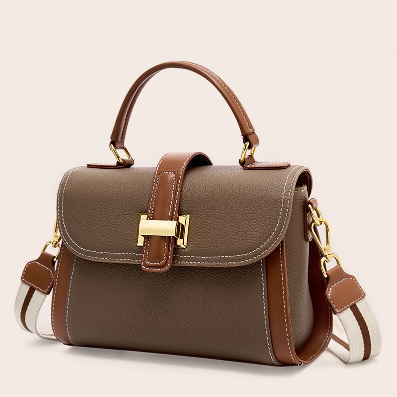 上質の魅力 ！|白|グレー|2色|牛革ハンドバッグ♥牛革ショルダーバッグ