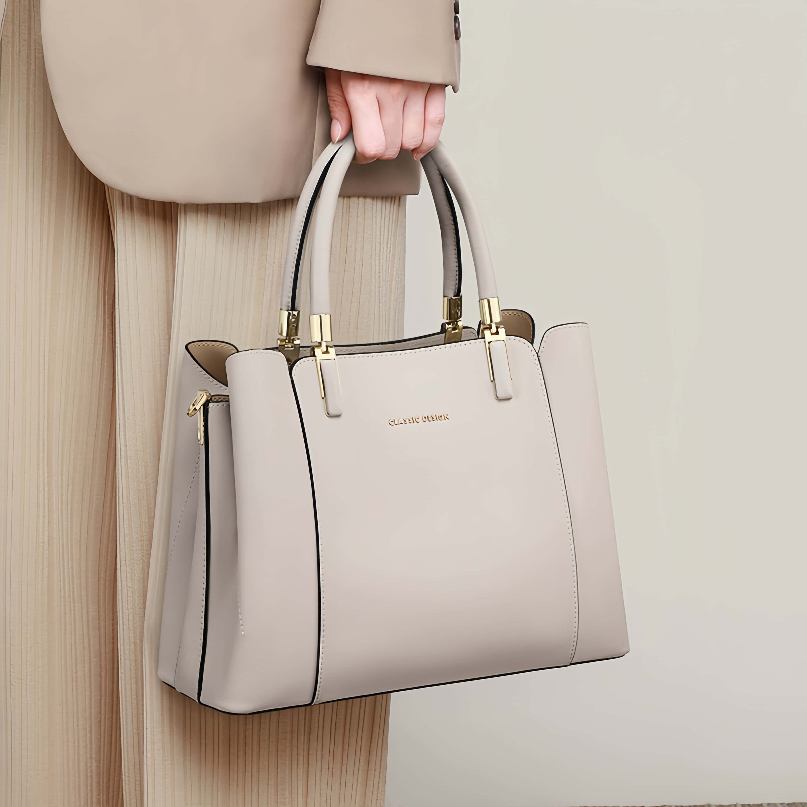 牛革トートバッグ|通勤バッグ|ショルダーバッグ|四季を通じて