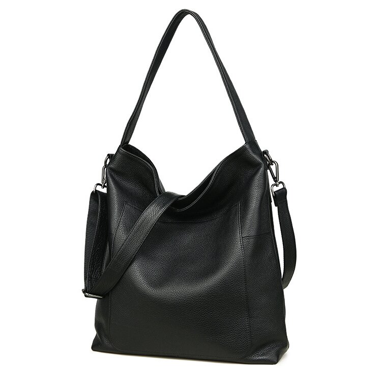 ミニマリズム スタイル ！•カラメル|黒|2色•厚手で柔らかめの天然牛革のトートバッグ