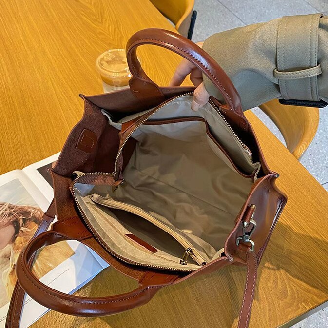 牛革トートバッグ|牛革ショルダーバッグ|肩がけかばん |ハンドバッグ|通勤に最適