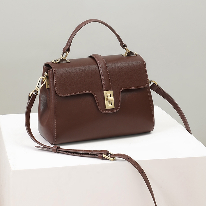 優雅な雰囲気 ！※茶※3WAY※天然牛革ハンドバッグ※牛革ショルダーバッグ