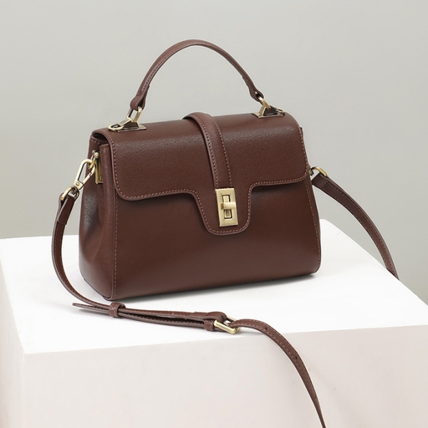 優雅な雰囲気 ！※茶※3WAY※天然牛革ハンドバッグ※牛革ショルダーバッグ