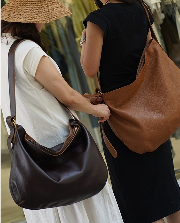 厚手で心地よい手触り•茶|黒|カラメル•天然牛革ショルダーバッグ•牛革肩がけかばんバッグ