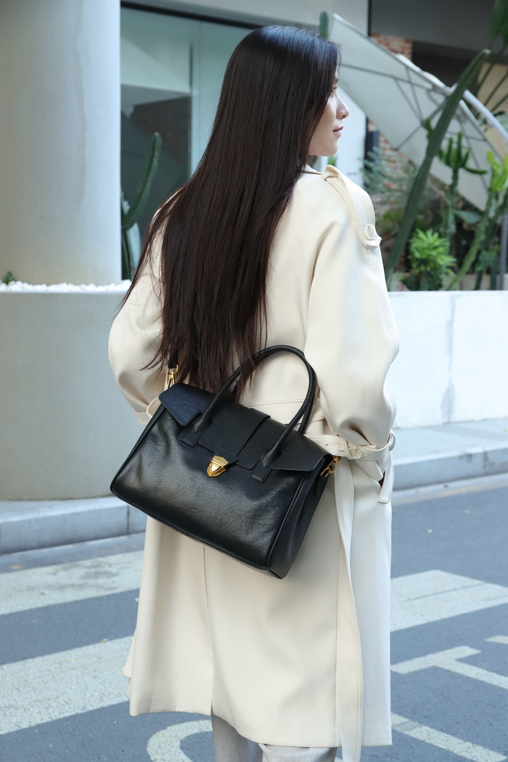 新作！•高級感•3WAY•6色•太めの植物鞣な天然軟牛革ハンドバッグ•牛革斜ショルダーバッグ