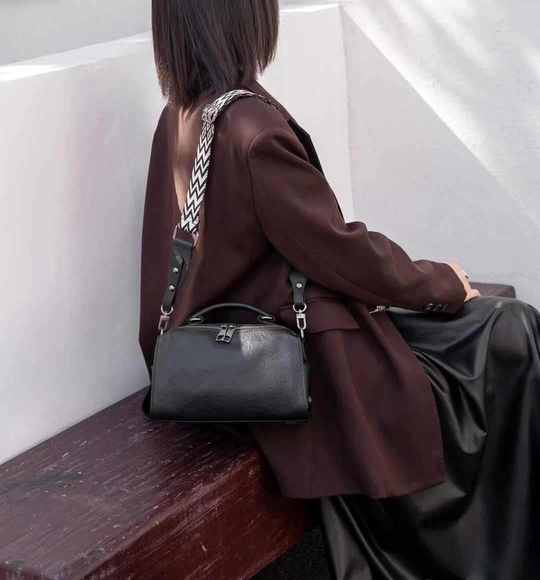 ▪黒|茶▪3WAY▪天然牛革ハンドバッグ▪牛革ショルダーバッグ