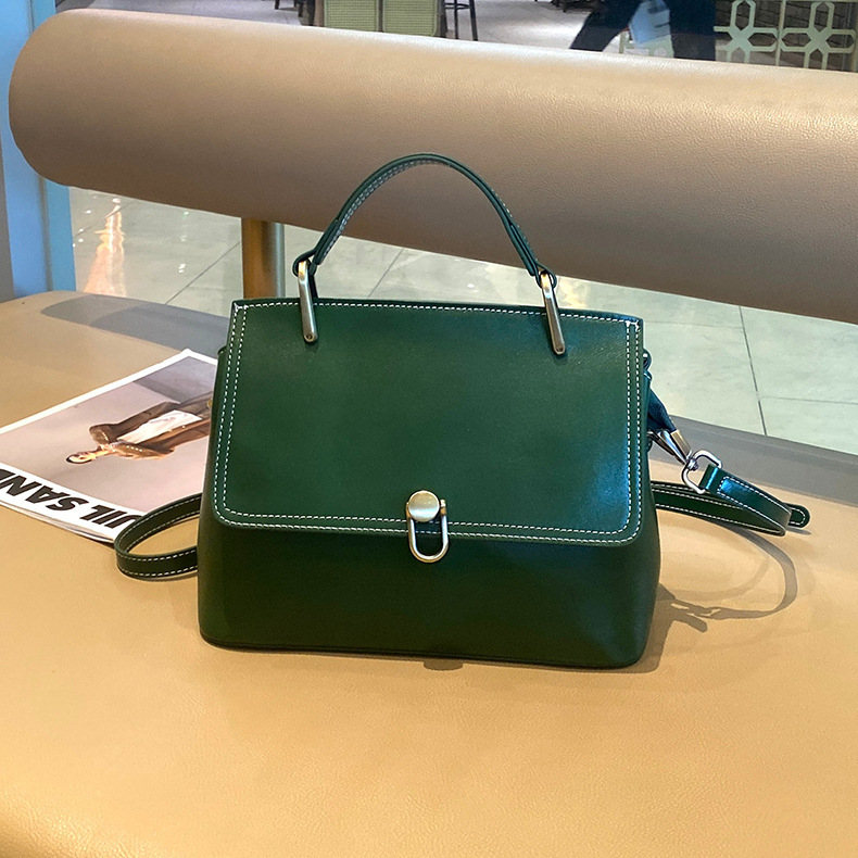 エレガント•5色•天然牛革ハンドバッグ•牛革ショルダーバッグ•2本の肩ベルトを付属