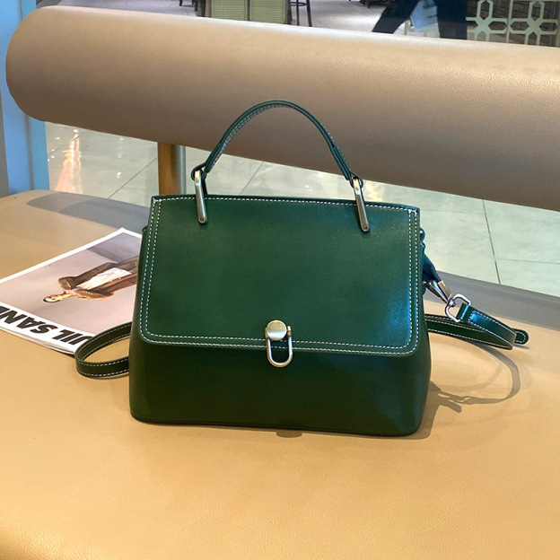 エレガント•5色•天然牛革ハンドバッグ•牛革ショルダーバッグ•2本の肩ベルトを付属